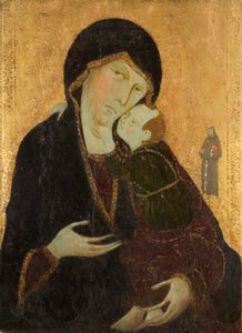 Madonna z Dzieciątkiem ze św. Franciszkiem, ok. 1285 (tempera na desce) autorstwa Sienese School