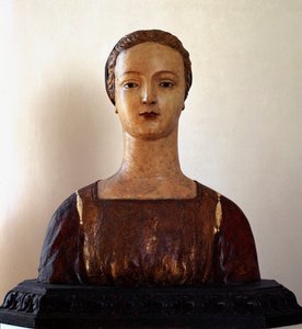 Młoda dama (rzeźba z drewna polichromowanego) autorstwa Sienese School