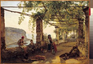 Krajobraz w pobliżu Sorrento na wybrzeżu Amalfi Obraz Silvestre Shchedrine (1791-1830) 1826