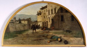 Luneta wojny, Silvestro Lega (1826-1895), oratorium kantonu, Modigliana, Emilia Romagna autorstwa Silvestro Lega