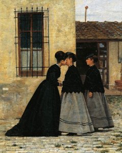 Wizyta, Silvestro Lega, detal