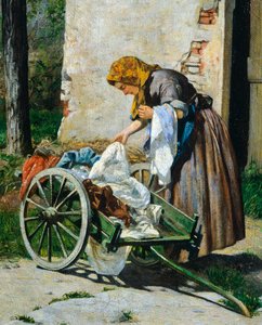 Praczki w pobliżu Florencji autorstwa Silvestro Lega