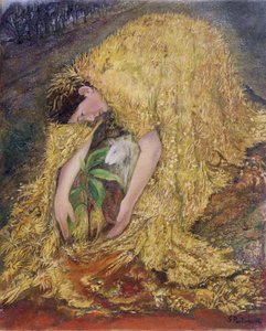 Ogrodnik, 2002 (olej na zagęszczonym panelu) autorstwa Silvia Pastore