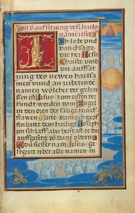Rand mit der Anbetung des Namens Jesu autorstwa Simon Bening