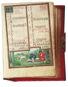 Folio z miniaturowej Księgi Godzin, korzystanie z Rzymu, Brugia, 1530-35 autorstwa Simon Bening