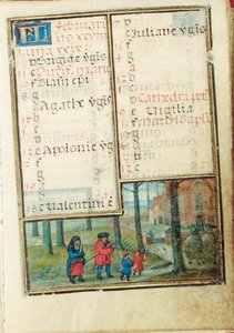 Folio z miniaturowej Księgi Godzin, korzystanie z Rzymu, Brugia, 1530-35 autorstwa Simon Bening