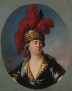 Portret Henri-Louisa Lekaina 1728-1778 jako Czyngis-chana w sztuce..., koniec lat 50. XVIII wieku. autorstwa Simon Bernard Lenoir