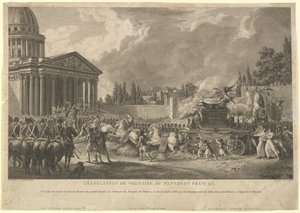 Tłumaczenie Voltaire we francuskim Panteonie, 1817.