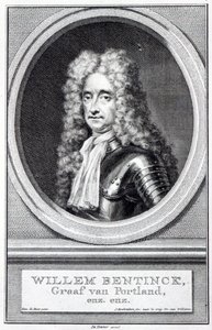 William Bentinck, 1. hrabia Portland, grawerowane przez Jacobusa Houbrakena według oryginału Roberta Williamsa autorstwa Simon Du Bois