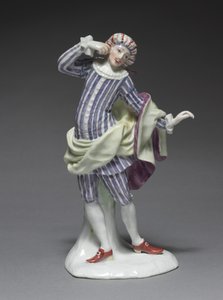 Figurka z włoskiej komedii: Mezetin, ok. 1753 (porcelana z dekoracją emaliowaną) autorstwa Simon Feilner