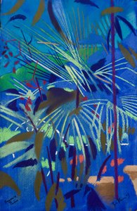 Begonia Palm (pastel na papierze) autorstwa Simon Fletcher