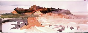 Pustynna Cytadela, Jaiselmer, 2007 (akwarela na papierze) autorstwa Simon Fletcher