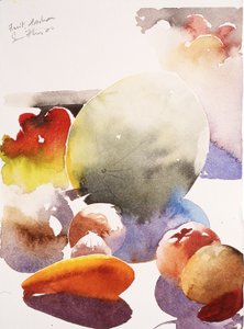 Owoce, Aschau, 2000 (akwarela) autorstwa Simon Fletcher
