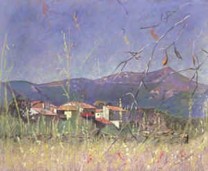 Krajobraz (pastel na papierze) autorstwa Simon Fletcher