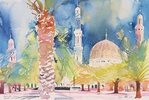 Muscat, Wielki Meczet, 2004 (akwarela na papierze) autorstwa Simon Fletcher
