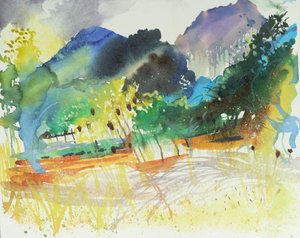 Majorka Północna, 2016 (akwarela) autorstwa Simon Fletcher