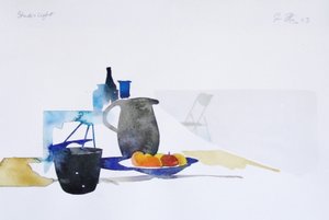 Światło studia, 2003 (akwarela) autorstwa Simon Fletcher