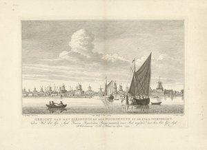 Widok na Biesbosch i Noordendijk w pobliżu Dordrecht Widok na Biesbosch i den Noordendyk przy mieście Dordrecht (tytuł na obiekcie)