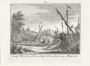 Śmierć Florisa III z Holandii w Antiochii, 1784 autorstwa Simon Fokke