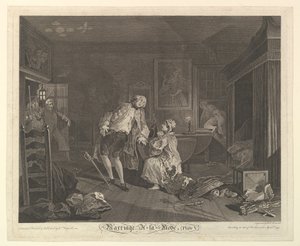 Małżeństwo A-la-Mode, Tablica V, kwiecień 1745.