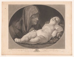 Maryja ze śpiącym Chrystusem Dziewica Maryja i Dzieciątko Jezus (tytuł na obiekcie)