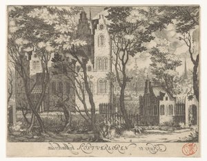 Widok na dom Kostverloren w pobliżu Amsterdamu autorstwa Simon Frisius