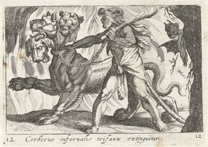 Herkules mści Cerbera Cerberus infernal trifaux wygasa (tytuł na obiekcie) Herculische tematu (tytuł serii)