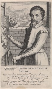Portret Adama Elsheimera autorstwa Simon Frisius