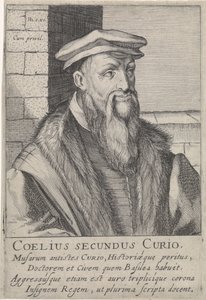 Portret Caeliusa Sekundusa Curio autorstwa Simon Frisius