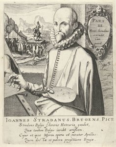 Portret Jana van der Straeta autorstwa Simon Frisius