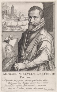 Portret Michiela Jansza van Mierevelta autorstwa Simon Frisius