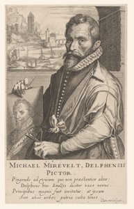 Portret Michiela Mierevelta autorstwa Simon Frisius