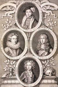 Edward VI, Henryk i Wilhelm, książęta Gloucester i Henryk, książę Walii, ok. 1700 r.