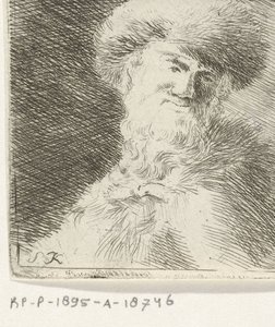 Portret nieznanego mężczyzny w futrzanym kapeluszu autorstwa Simon Klapmuts