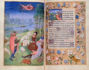 Dodaj 38126 fol.79v-80 Zwiastowanie pasterzom z godzin Huth