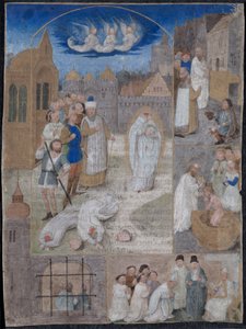 Liść wycięty z brewiarza Karola Śmiałego i Małgorzaty York..., c. 1467-1470. autorstwa Simon Marmion