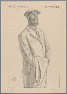 Portret Dirka Hidde Nijlanda z płaszczem na ramieniu