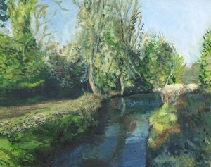 Latchmere Brook, Ham Common (olej na panelu)
