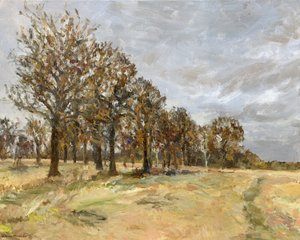 Woodland, Richmond Park nr 6, 2022 (olej na płótnie) autorstwa Simon Neville