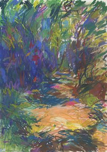 Leśna ścieżka nr 24, 2024 (pastel na papierze) autorstwa Simon Neville