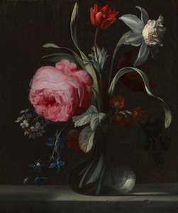 Kwiaty w wazonie, ok. 1669 (olej na drewnie)