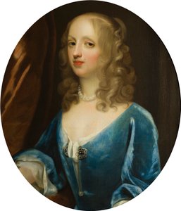 Portret Lady Diany Russell (1622-1694), wicehrabina Newport, ok. 1660-94 (olej na płótnie)