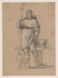 Św. Rochus z psem i aniołem autorstwa Simon Vouet