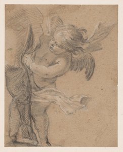 Anioł u nogi św. Rocha autorstwa Simon Vouet