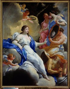 Roztropność, miłość i łaski Obraz Simona Voueta (1590-1649) 1645 nd. 1,16x0,9 m Montpellier, Muzeum Fabre autorstwa Simon Vouet