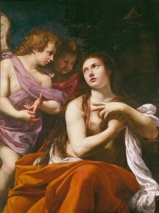 Maria Magdalena i dwa anioły, 1621. autorstwa Simon Vouet