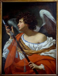 Anioł niosący włócznię przebił serce Chrystusa i gąbkę nasączoną octem Obraz Simona Voueta autorstwa Simon Vouet