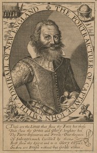 John Smith (1579/80-1631), ok. 1617 r. (rycina) autorstwa Simon de (after) Passe