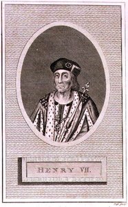 Henryk VII (1472-1509) ryty przez artystę, z „Historii Anglii” (rycina) autorstwa Simon de Passe