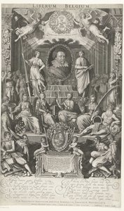 Fryderyk Henryk jako obrońca religii i wolności, 1628 Liberum Belgia (tytuł na obiekcie)